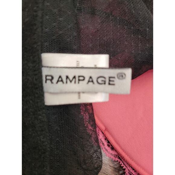 Rampage Lace Overlaid Corset Top SZ 34C Goth Ravewear Sheer Romantic Fairy Y2K - Picture 7 of 9